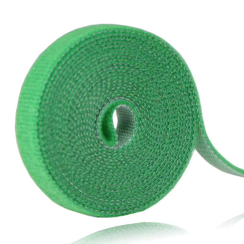 

1 рулон 2M нейлоновый бандаж для растений крючки стяжки многоразовая застежка лента регулируемая поддержка растений бонсай инструменты для дома садовые аксессуары 10mm x 2m зелёный