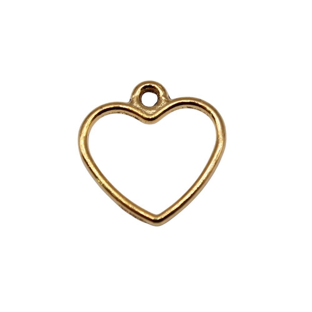 Geometric Openwork Resin Charms MOON HEART Pendants Multi Color Alloy Jewelry Component