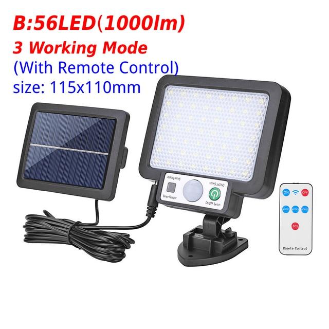 Solar LED Light Outdoor Waterproof Lighting Street Light Porch Wall Lamp PIR Motion Sensor Solar Spotlight for Garden Yard Patio