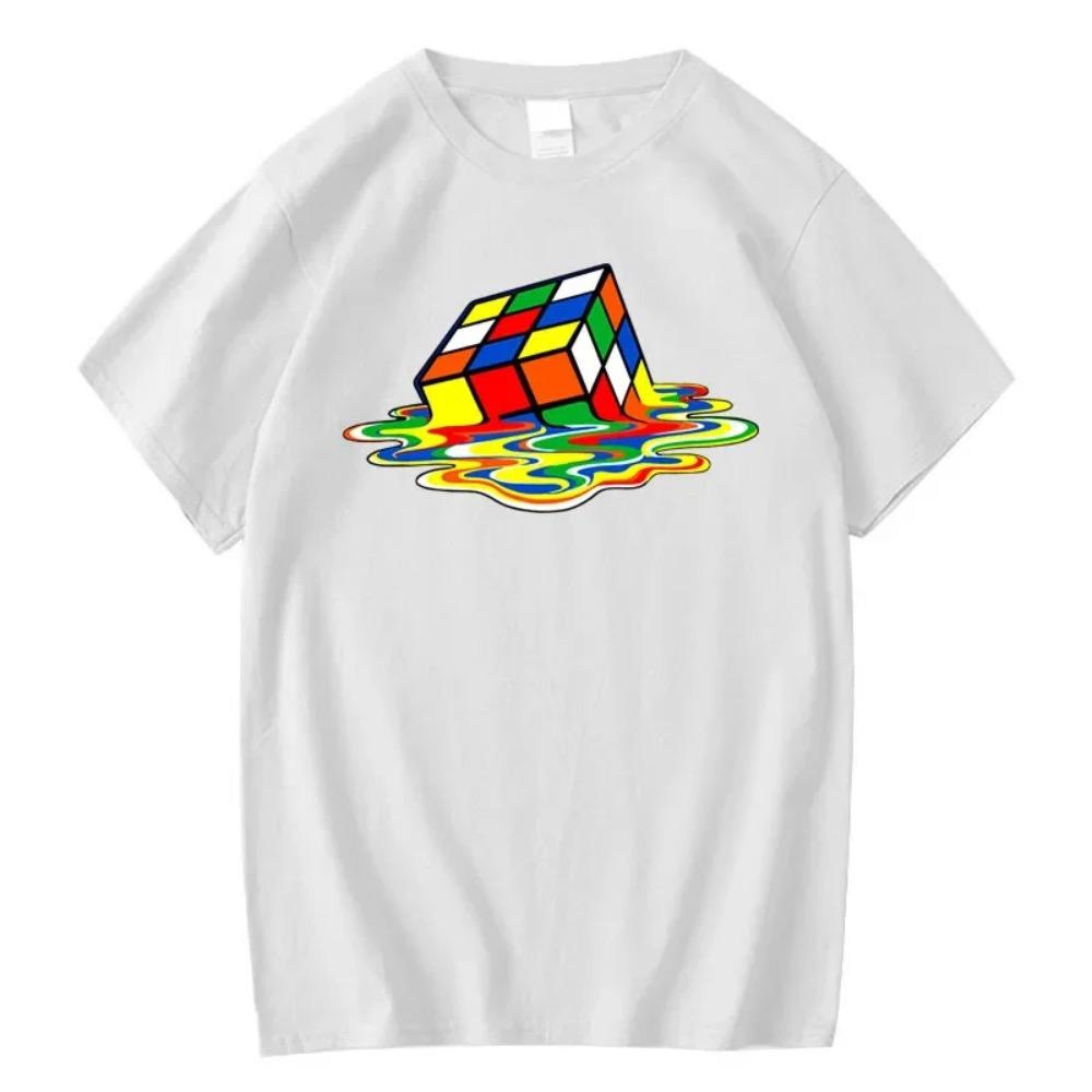 Summer Men's T-shirt High Quality 100% Cotton Square Printing O-neck For Men Tees Casual Cool Hip Hop Short Sleeved Tops