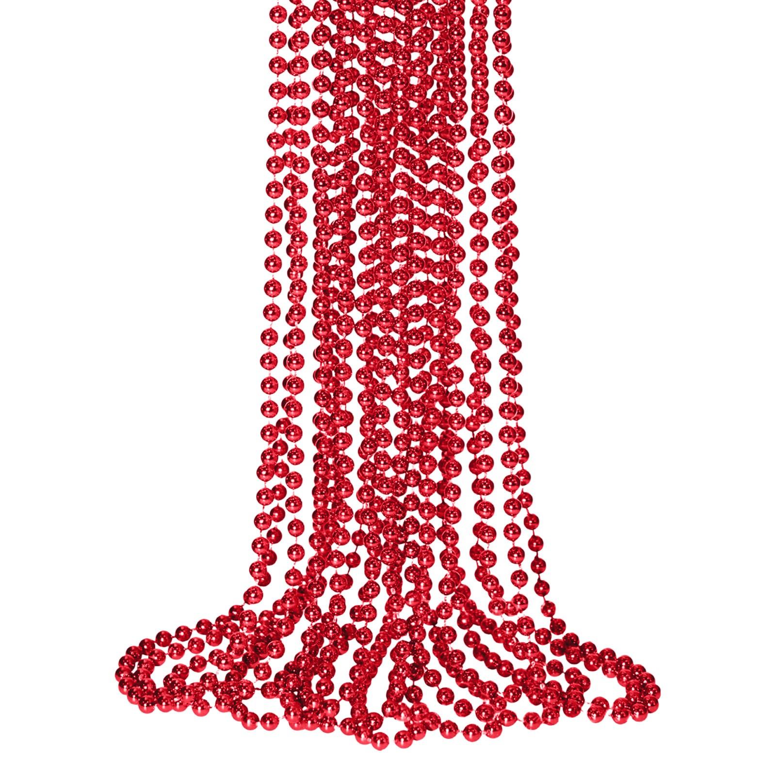 

Ожерелье из бусин для вечеринки, сувениры на вечеринку, цветные бусины, аксессуары для бусин 10 шт. One Size красный