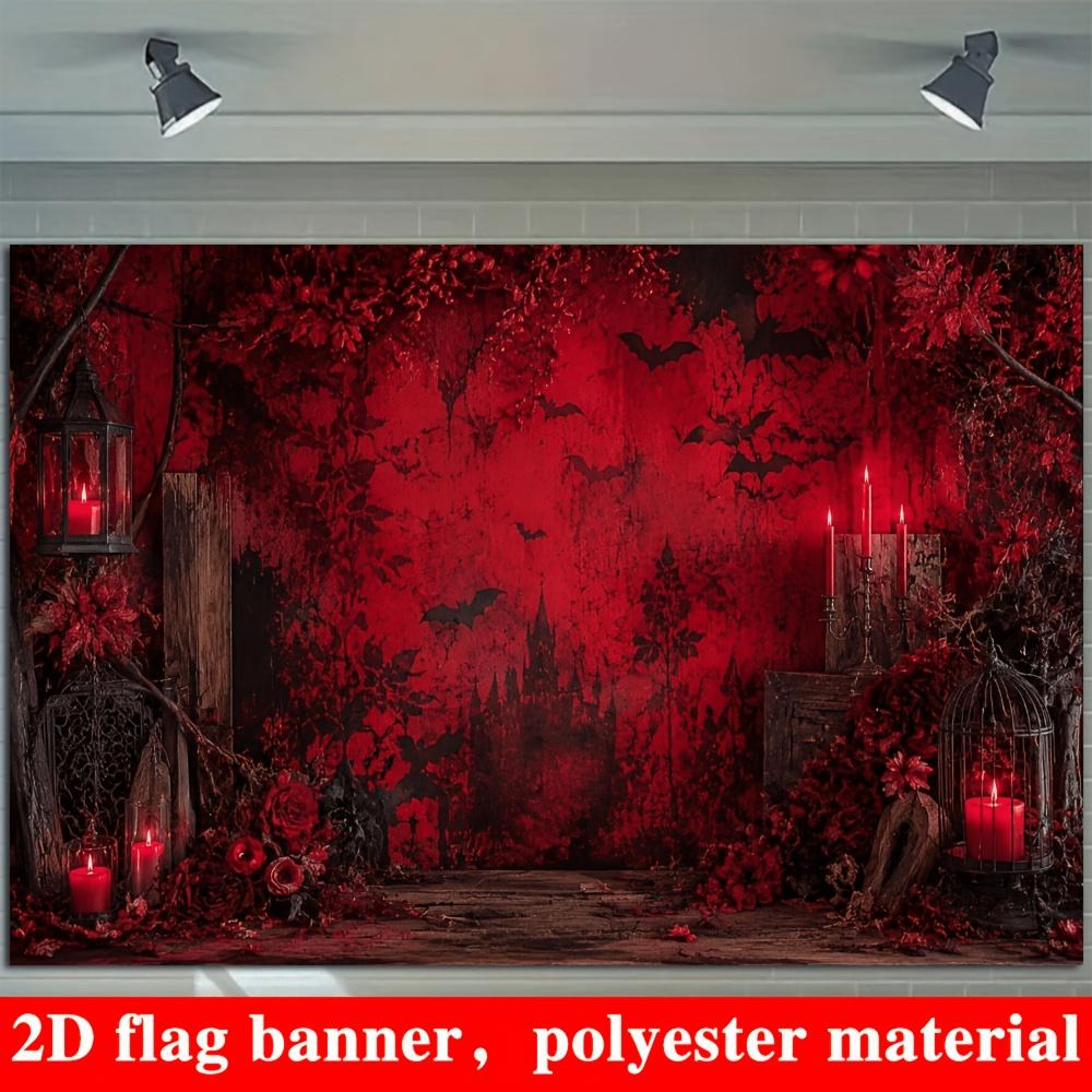 Gothic-style flag-themed Halloween banner background is suitable for indoor and outdoor events.