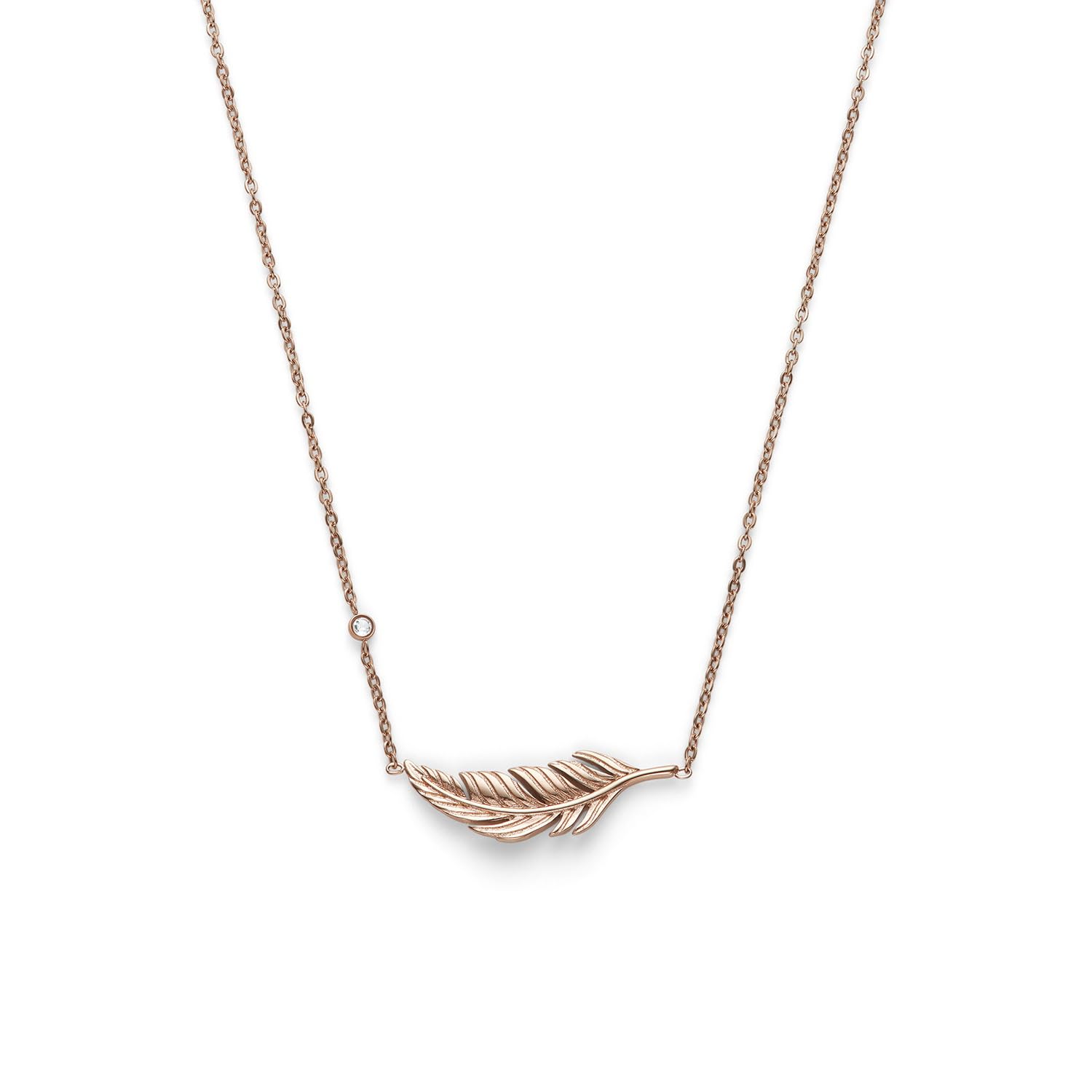 [Olivia Burton] [OLIIVABURTON] Authentic Imported Necklace for Women 24100214 Signature Feather Rose Gold Necklace