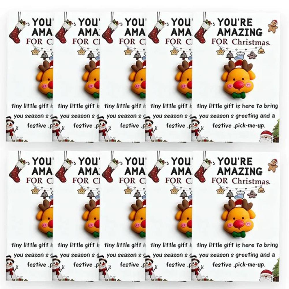 10 Christmas Mini Pocket Hug Cards Great for gifts for friends, emotional support, Christmas gifts, party favors,Christmas Min