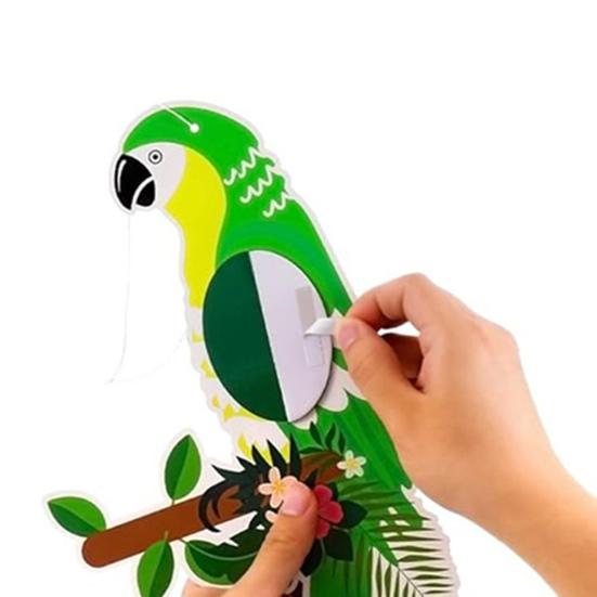 6 Pcs Parrot Honeycomb Paper Cutouts Tropical Birds Honeycomb Decoration for Hawaiian Luau Tiki Summer Party Supplies