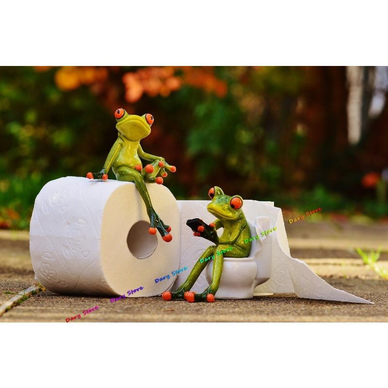 Funny Toilet Paper Bathroom Nordic Frog Posters and Prints Canvas Painting Wall Art Pictures for Washroom WC Bath Home Decor
