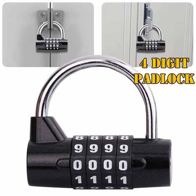 4 Digit Password Security Padlock Multi-functional Combination Lock For Luggage Cabinet Toolbox Gym Locker