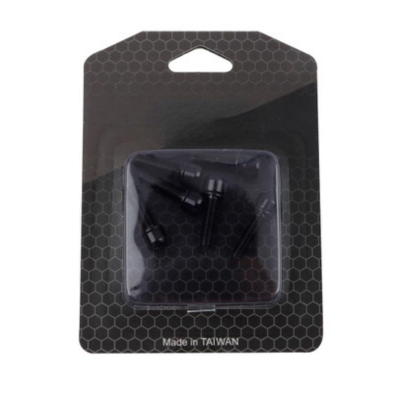 

6Pcs/Set M5*18mm Bicycle Handlebar Screws Titanium-plated Colorful Stainless Steel Screws Stem Riser Screw Bolts чёрный