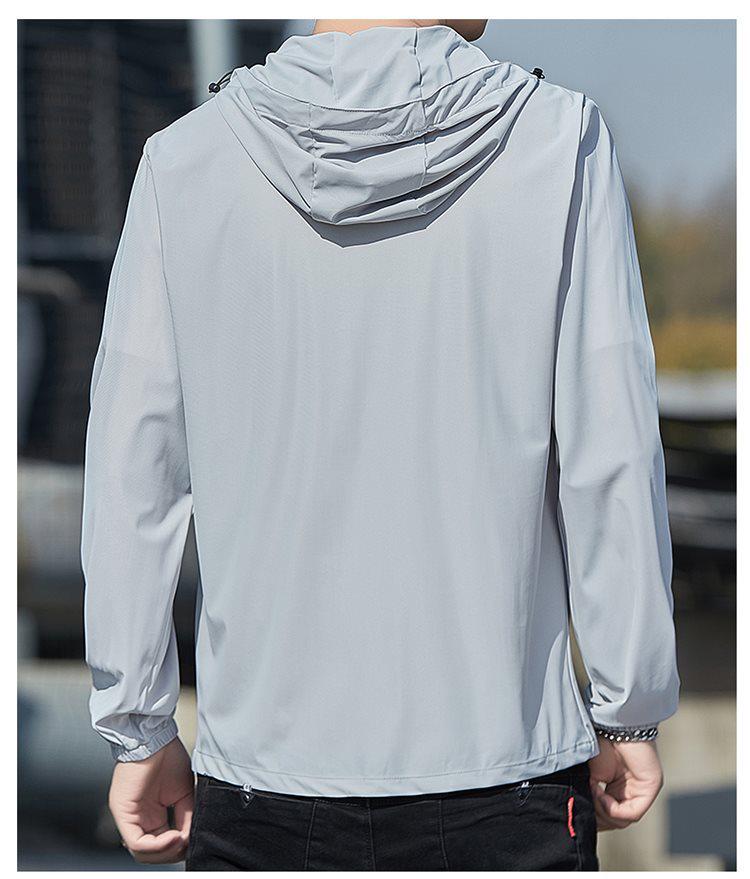 Men's Ultra-Thin Hooded Sun Protection Jacket for Summer Outdoor Sports & Fishing