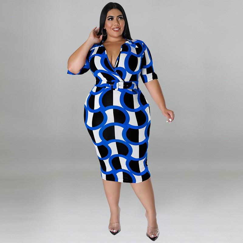 MY990 Womens Plus Size Dress Slim Fit Bodycon Midi With V-Neck Strap Milk Silk Fabric Office Chic Casual Wear 2025 Blue Orange Red Black Grey