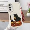 Leicht betrunkene Katze Hülle für Samsung Galaxy A14 A16 A13 A12 A15 A11 A21s A52 Weiche Handyhülle A06 A22 A33 A53 A04 A03 A05 A23