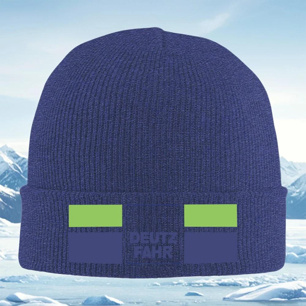 Green squares logo black text Unisex Women Unisex Knitted Hat Beanie Pullover Cap Winter Thermal Warm Christmas Outdoor Cyclin