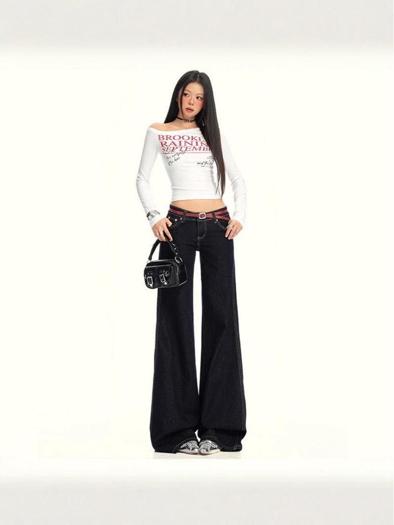 American Retro Wide-Leg Low-Waist Jeans - Autumn/Winter 2025 Collection
