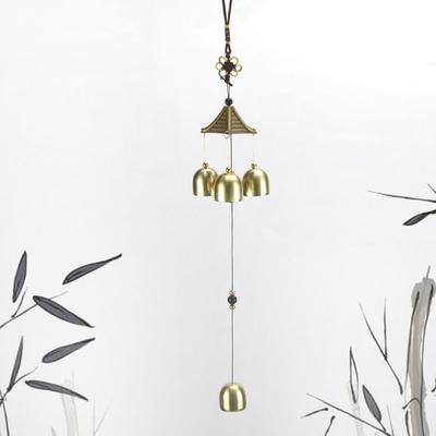 Brand New Wind Chime 3 Bells Bagua Decor Feng Shui Garden Hanging Home Lucky Replacement Spare Parts Wind Chimes