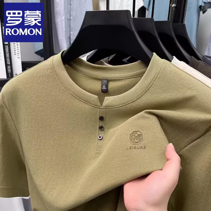 Luomeng Men s Easy Care Linen Blend Short Sleeve T-shirt M 3490₽