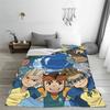 Inazuma Eleven Anime Game Blanket Cover RPG Cartoon Fuzzy Throw Blanket Bedding Couch Personalised Ultra-Soft Warm Bedspread