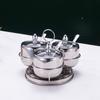 304 Stainless Steel Spice Jar Set - Korean Style Condiment Jars for Home, Cafeteria, Hotel