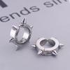 1Pair Personality Rivet Titanium Steel Punk Stud Earring Gothic Hoop Earrings Fashion Unisex Sharp Needle Ear Buckle