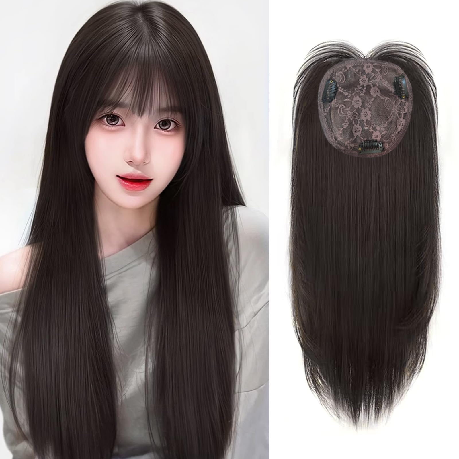 

Yokosen Длинные прямые волосы для длинных длинных полных медицинских черных натуральных накладных волос, наращивания, 50 см, кроссдрессинг, накладные волосы, парик, женский, парик,