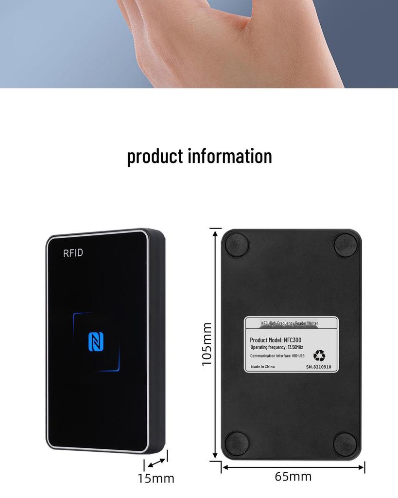 NFC 13.56MHz Reader/Writer for URL & Text on ISO14443A Cards