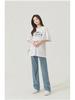 High Elastic Tencel Maternity Wide-Leg Jeans - Casual Summer Wear