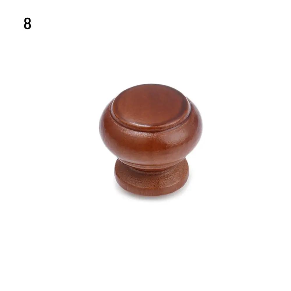 Wooden Retro Cabinet Dresser Drawer Knobs Single Hole Cupboard Handle with Screw Wardrobe Pulls Handle Furniture Hardware