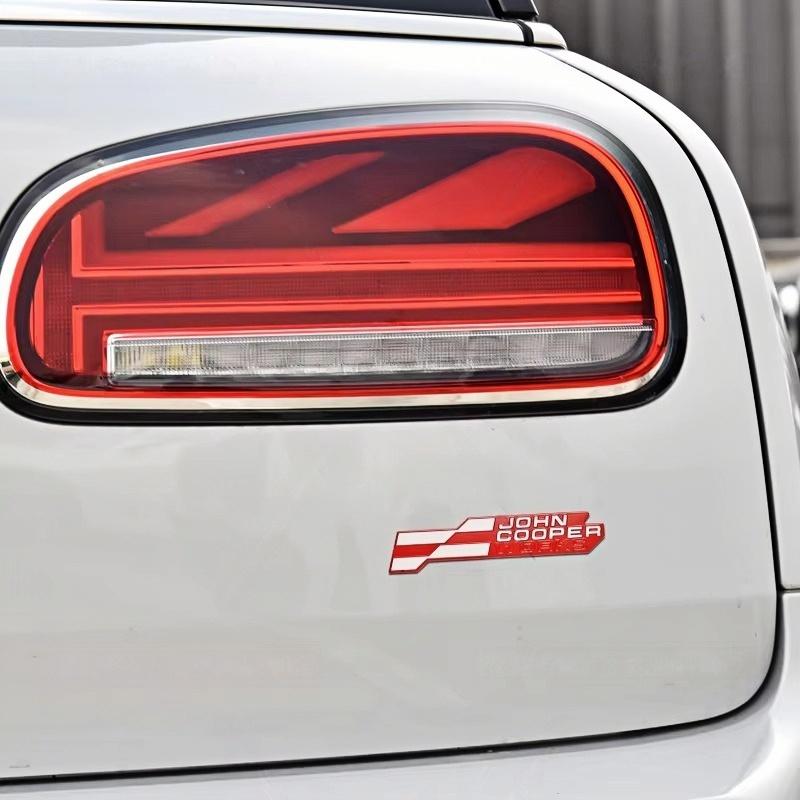 Adesivo Distintivo Metallo 3D JCW John Cooper Works Griglia Anteriore Emblema Portellone Posteriore Decalcomania