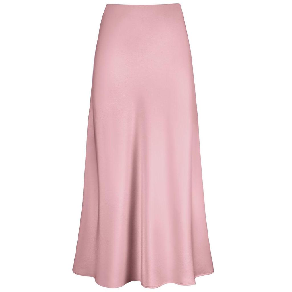 Gonna da Cocktail da Sera da Donna a Vita Alta Primavera ed Estate Gonne Lunghe Pieghettate in Raso Eleganti e di Carattere Gonne Maxi Chic