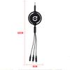 Retractable 3 in1 Data Cable Car Charging Cable Applicable to Apple type-c Android phone For Volvo Rdesign AWD V60 S60 XC60 XC90
