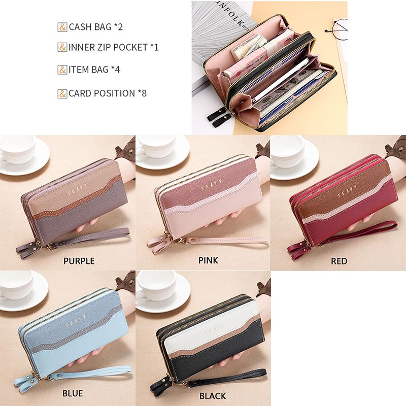 New Ladies' Wallets Long Girls Wallet with Large Capacity Double Ladies' Wallets.