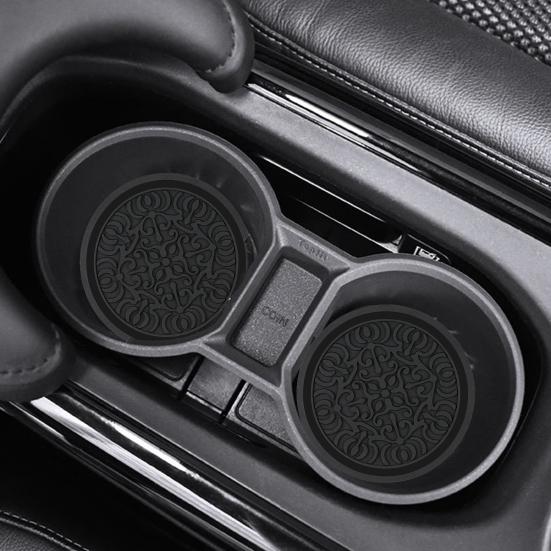 Car Cup Holder Coaster Anti-slip Waterproof Easy To Clean Heat Resistant PVC Water Bottle Pad Mat Auto Styling Interior Accessories