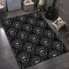 Retro Style Skull Pattern Carpet for Bedroom Living Room Bedside Sofa Floor Mat Modern Home Decor Area Rug Machine Wash