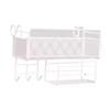 Bedside Hanging Storage Basket, with Hooks Practical Convenient Organizer Metal Rack for Apartment Bed Rails Bedroom Home