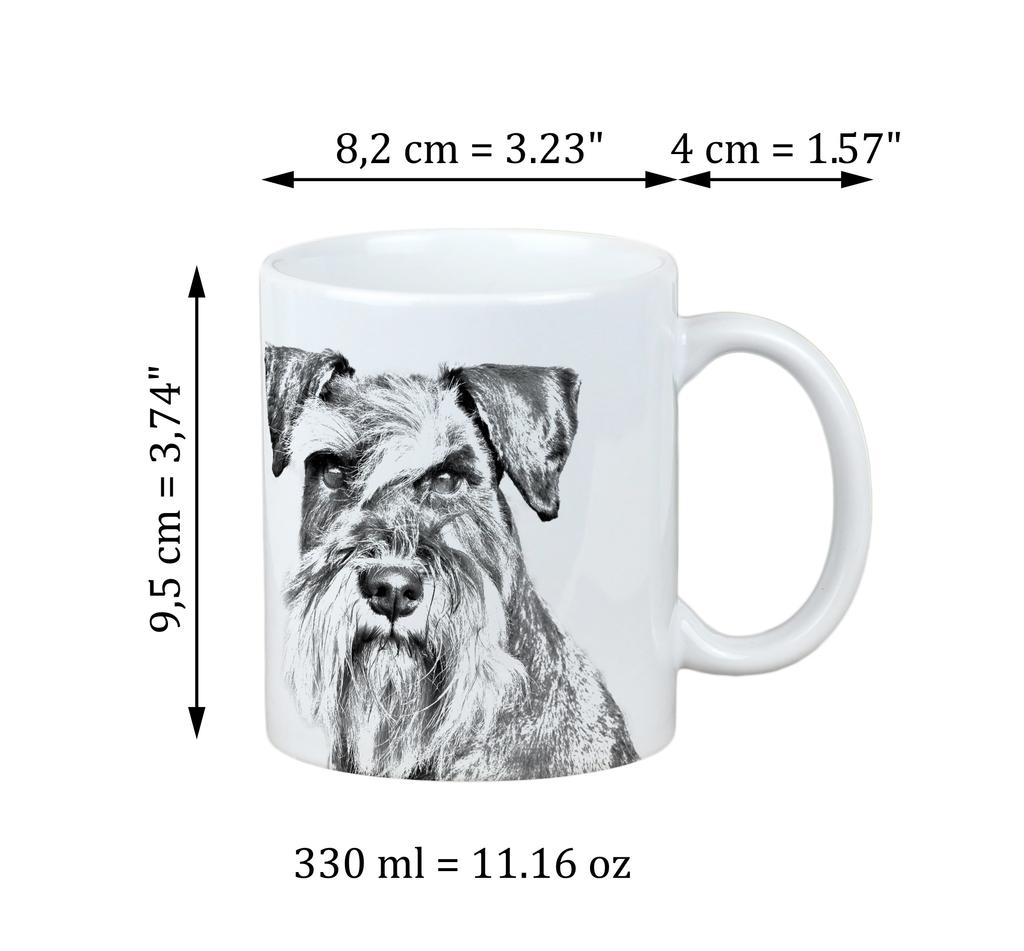 Schnauzer - Cup with a Dog, Cute Cup with Graphics, a Gift with Your Photo from the Art-Dog Brand