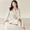 Spring and Autumn Modal Pajamas Women's Autumn Long-sleeved Cardigan Lapel Loose Ladies Home Service Suit Thin Section