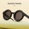 Punk Round Frame Sun Glasses Luxury Hip Hop Shades Trendy Steampunk Sunglasses  for Women & Men