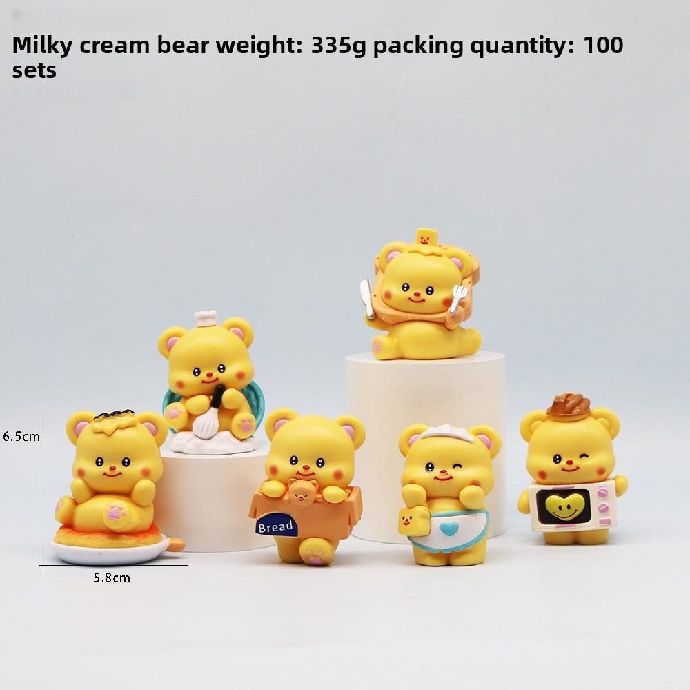 Butter Bear Pvc Collectible Figurine With Cute Dessert Design For Gift Collectors