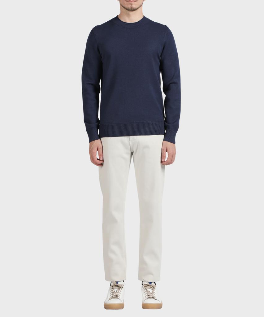 PANICALE Navy Slim Fit Viscose Blend Knit