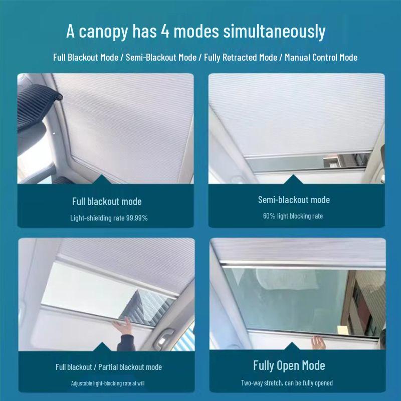 XPeng P7 G6 G9 Electric Sunroof Sunshade: Manual, Foldable, Heat Insulation, Sun Protection, Panoramic Roof Curtain.