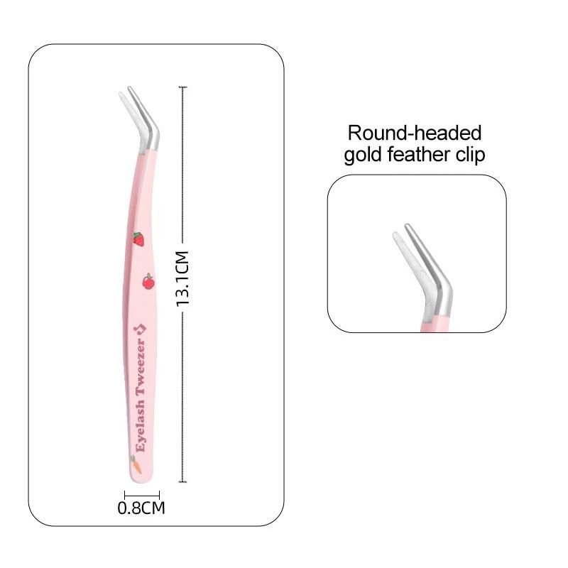 New Tweezers Eyelash Extension Clip Lash Tweezers for Eyelashes Professional Volume Fiber Tip Lash Tweezers JMNZ02