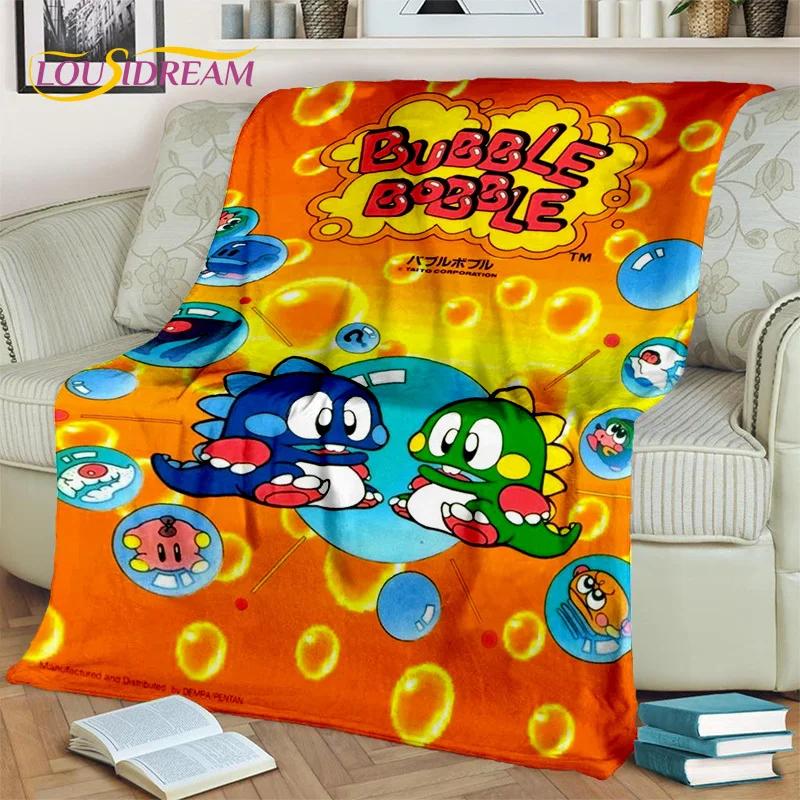 Cartoon Bubble Bobble Game Gamer 3D Blanket,Soft Throw Blanket for Home Bedroom Bed Sofa Picnic Travel Office Cover Blanket Kids