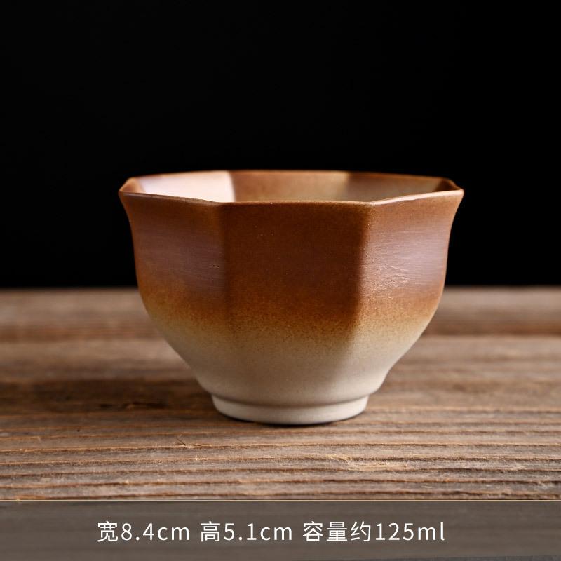 Firewood Glaze Tea Cup Kung Fu Ceramic Master Cup Household Tea Cup Single Cup Personal Exquisite Live Stream Accompanying Gift