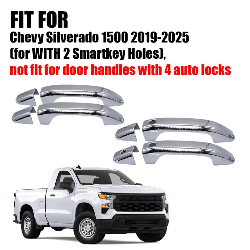 For Chevrolet Silverado GMC Sierra 1500 -2025 Chrome Car Door Handle Cover Trim Styling Accessories