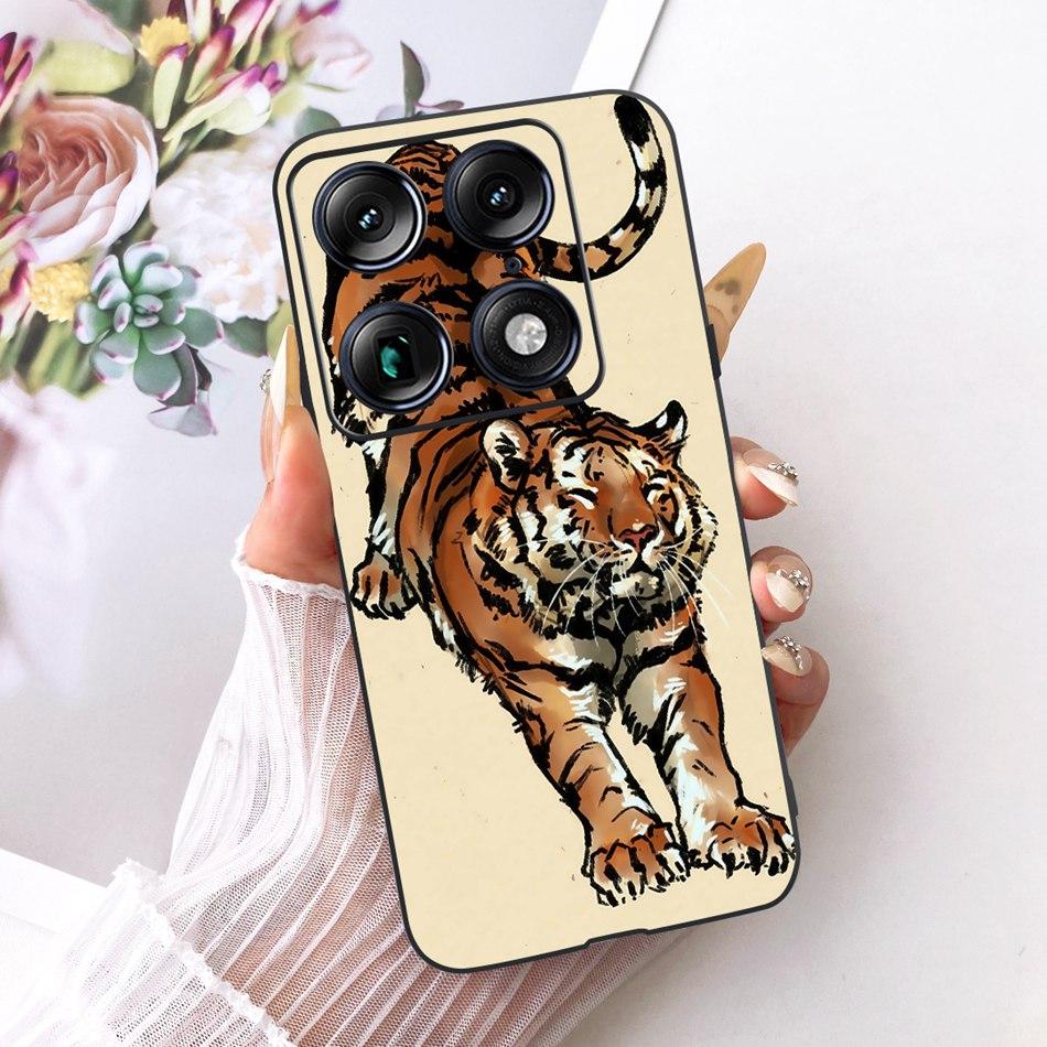 For Motorola Signature Cool Dragon Tiger Pattern Phone Case For Motorola Signature XT2603-2 Black Silicone Soft Covers Bumpers