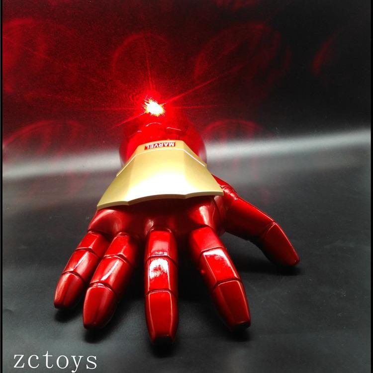 1:1 Iron Man Luminous Helmet & Gloves with Laser Cosplay Props - Wearable Teen Model Toy