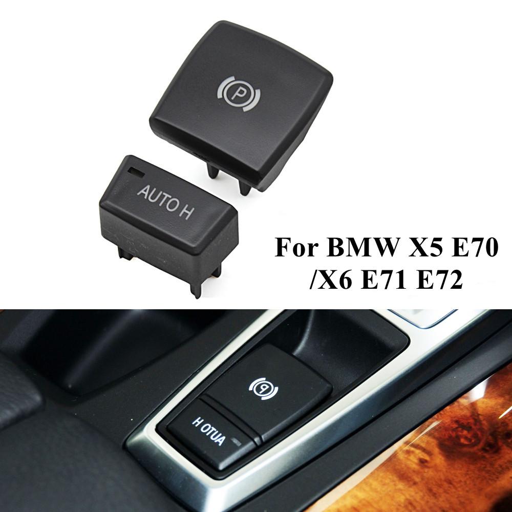 Electronic Handbrake P Button AUTO Panel Plastic Black Cap Switch For BMW X5 X6 E70 E71 E72 2007-2013