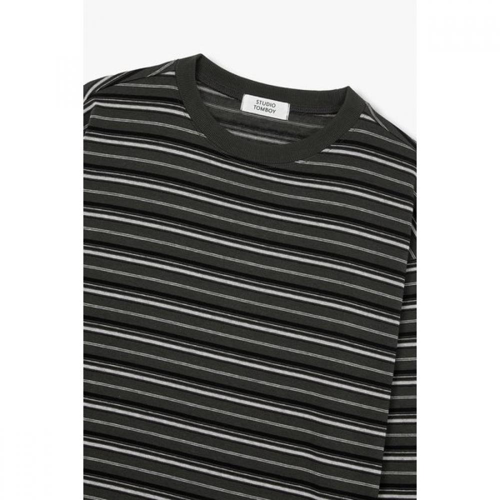 STudio Tomboy Women MulTi STripe Round Neck Long Sleeve T shirT 9176322980a