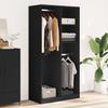 VidaXL Garde-robe Noir 100x50x200 cm Aggloméré, armoire de rangement, organisateur de garde-robe, armoire, placard, 3307766