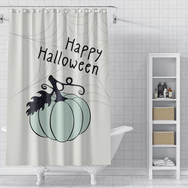 Home shower curtains for bathroom waterproof fabric Modern Nordic style Living Room curtain Halloween Autumn Pumpkin decoration