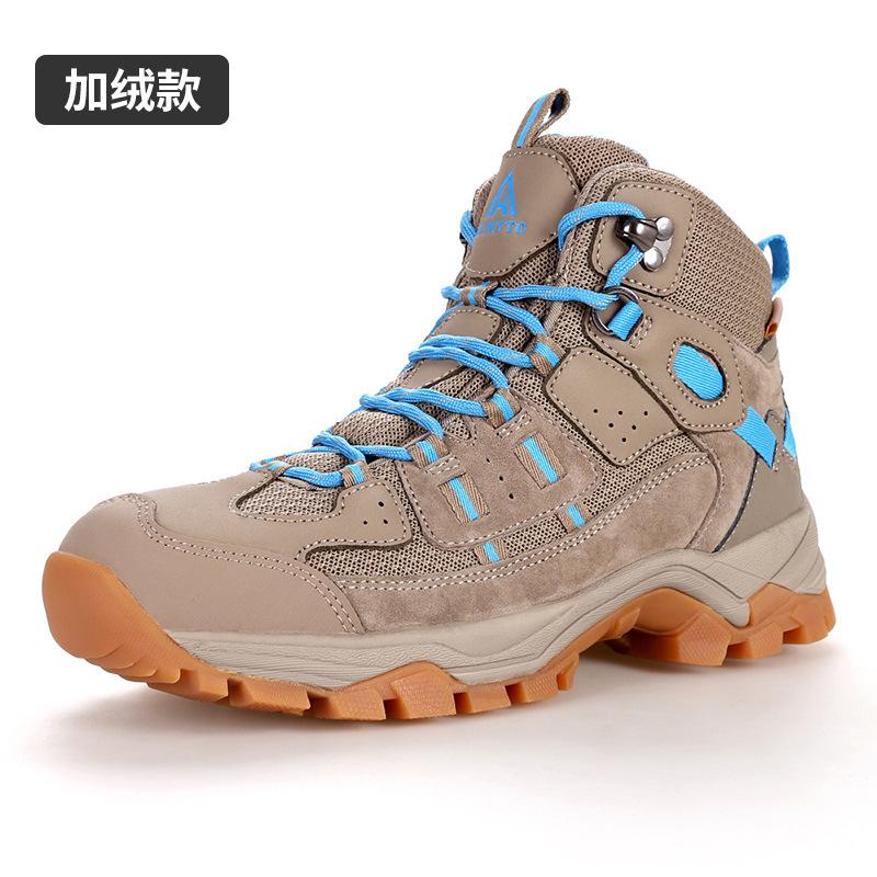 Hantu hiking shoes women's spring and autumn waterproof and non-slip shoes high-top outdoor women's shoes professional climbing shoes tactical hiking